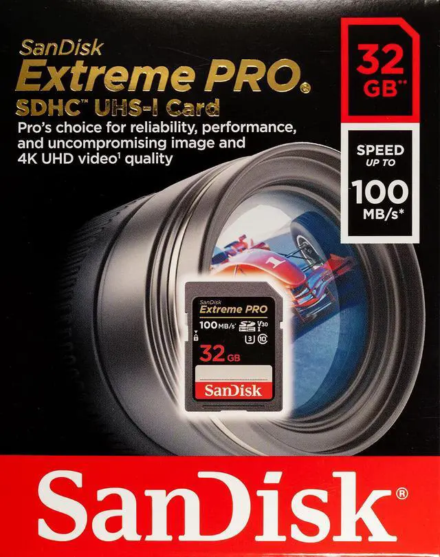 Alt view image 2 of 6 - SanDisk 32GB SD Extreme Pro UHS-I Memory Card Works with Sony Mirrorless Camera ZV-E1 (SDSDXXO-032G-GN4IN) C10 U3 V30 4K UHD Bundle with (1) Everything But Stromboli SDXC Card Reader