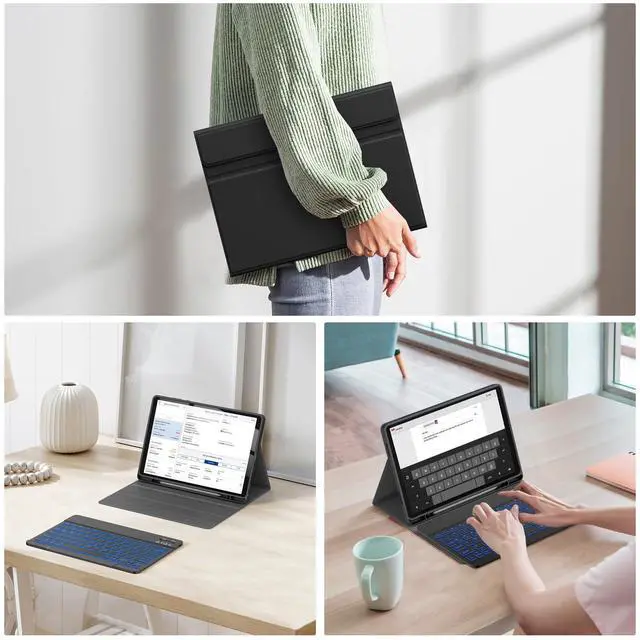 Alt view image 5 of 7 - Keyboard Case for Samsung Galaxy Tab A11 Plus 11" 2025, Ebony