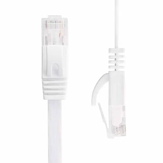 Alt view image 7 of 7 - Cat 6 Ethernet Cable 35 ft, 10Gbps Support Cat8 Cat7 Network, Flat RJ45 LAN Patch Cable, High-Speed Wired Internet Cable for Router, Modem, Switch, Gaming Consoles, PC, Streaming Devices, White