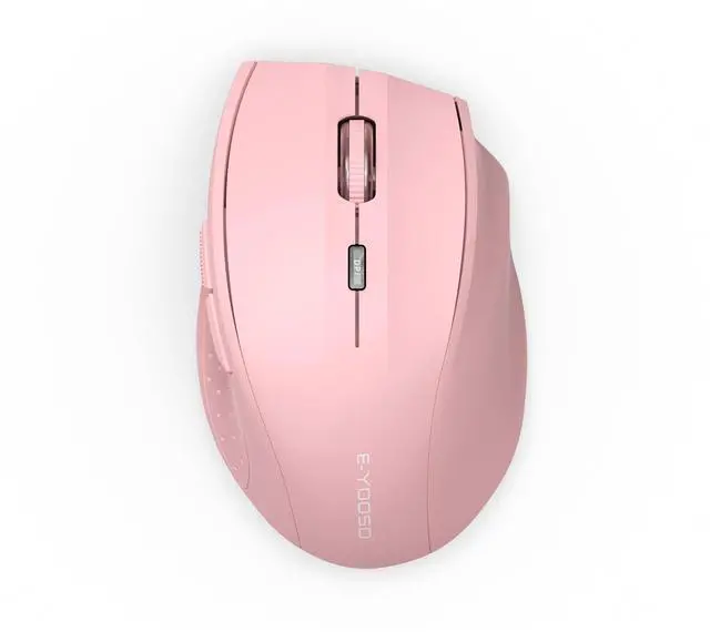 Main image of Wireless Mouse for Laptop, Portable Optical Computer Mouse, 6 Buttons, Cordless 2.4GHz with USB Receiver, 5-Level 4800 DPI, 18 Months Battery Life, for PC, Chromebook, Windows, Mac(Pink)