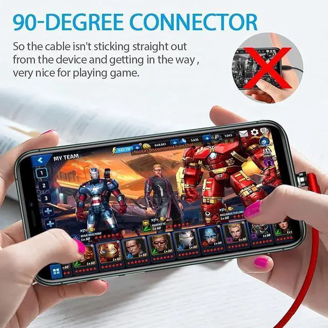 Alt view image 5 of 6 - 540 Rotation Nylon Braided USB C Magnetic Phone Charger (7-Pack, 1.6ft/3.3ft/3.3ft/6.6ft/6.6ft/10ft/10ft) - 3 in 1 Magnetic Cable Compatible with Micro USB, Type C iProduct etc