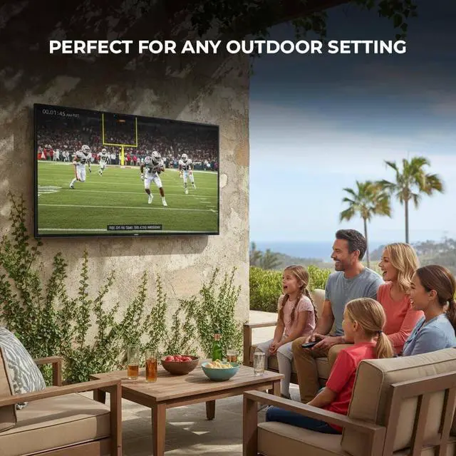 Alt view image 2 of 7 - Titan S200 Mini-LED 85-Inch 4K Smart Outdoor TV, Partial Sun, IP65, 1000 Nits, HDR10+, 144Hz Refresh Rate, Tizen AI, Wi-Fi 5, OTS Lite, Outdoor TV Cover Included, Slim Bezel, 2-Year Warranty