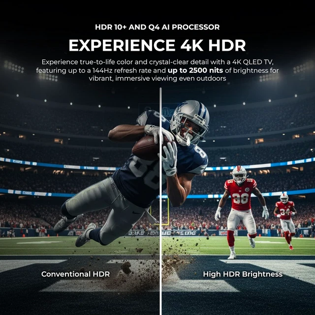 Alt view image 5 of 7 - Titan S300 QLED Mini-LED 85-Inch 4K Smart Outdoor TV, Full Sun, IP65 Weatherproof, 1500 Nits, HDR10+, 144Hz, Tizen AI OS, Wi-Fi 6E, OTS Lite, Outdoor TV Cover Included, Slim Bezel, 2-Year Warranty