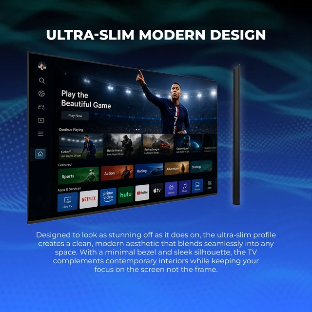 Alt view image 6 of 7 - Titan S300 QLED Mini-LED 85-Inch 4K Smart Outdoor TV, Full Sun, IP65 Weatherproof, 1500 Nits, HDR10+, 144Hz, Tizen AI OS, Wi-Fi 6E, OTS Lite, Outdoor TV Cover Included, Slim Bezel, 2-Year Warranty