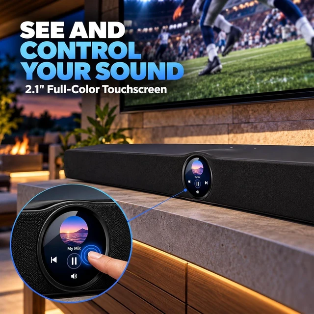 Alt view image 3 of 7 - Titan Weatherproof Soundbar Matte Black