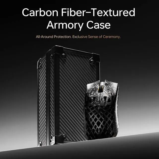 Alt view image 5 of 6 - ATK Blazing Sky Ghost Hollow Wireless Mouse, Bluetooth/Wired Connection, PAW3950 Ultra Sensor, Nordic 54L15, 48g Lightweight, Compatible with Laptop, PC Black