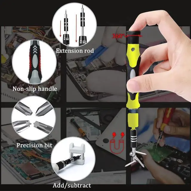 Alt view image 6 of 7 - 115 in 1 Precision Screwdriver Set, Tool Gifts for Men, Mini Repair Tool Kit with Torx Triwing Bits, Repair for PS5Computer, Macbook, Laptop, PC, RC