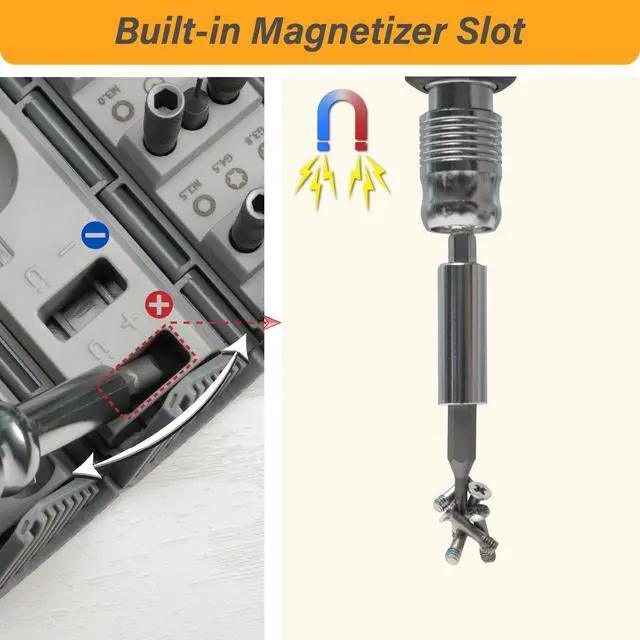 Alt view image 3 of 7 - Precision Screwdriver Set, 126-in-1 Electronics Repair Tool Kit with CR-V Steel Bits, Magnetic Case, Flexible Shaft & Ergonomic Handle for Laptop, Phone, Watch, Game Console, Student & DIY Projects