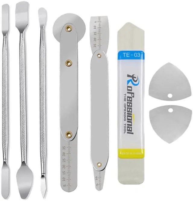 Main image of Haojiaho Spudger Pry Tool Kit 8 Piece Opening Tool, Metal Spudger Tool Kit, Ultra-Thin Prying & Open Tool for iPhone, Laptop, iPad, Cell Phone, MacBook, Tablet, Computer, Electronics Repair