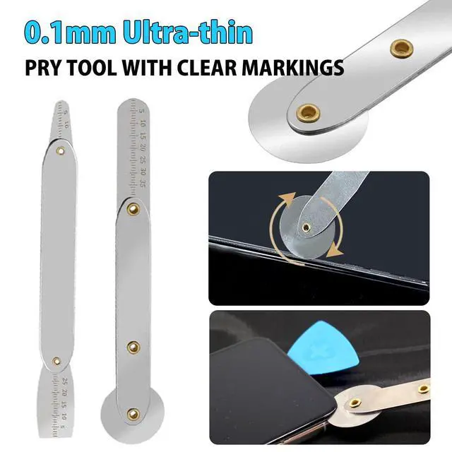 Alt view image 2 of 7 - Haojiaho Spudger Pry Tool Kit 8 Piece Opening Tool, Metal Spudger Tool Kit, Ultra-Thin Prying & Open Tool for iPhone, Laptop, iPad, Cell Phone, MacBook, Tablet, Computer, Electronics Repair