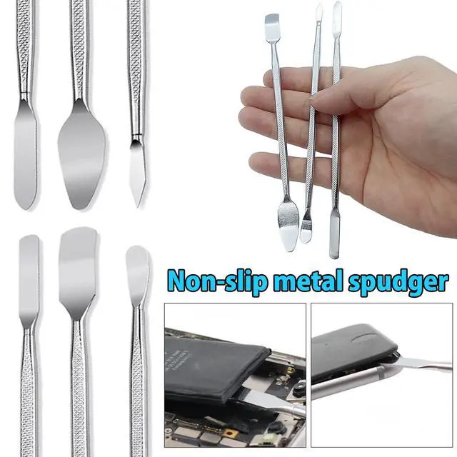 Alt view image 4 of 7 - Haojiaho Spudger Pry Tool Kit 8 Piece Opening Tool, Metal Spudger Tool Kit, Ultra-Thin Prying & Open Tool for iPhone, Laptop, iPad, Cell Phone, MacBook, Tablet, Computer, Electronics Repair