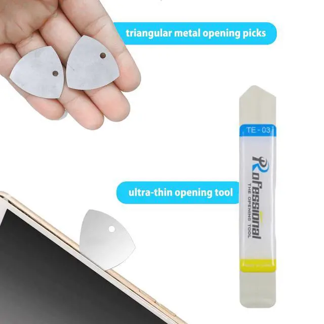 Alt view image 5 of 7 - Haojiaho Spudger Pry Tool Kit 8 Piece Opening Tool, Metal Spudger Tool Kit, Ultra-Thin Prying & Open Tool for iPhone, Laptop, iPad, Cell Phone, MacBook, Tablet, Computer, Electronics Repair