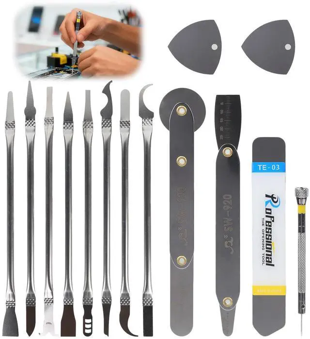 Main image of 14PCS Stainless Electronics Repair Tool Kit,Prying Opening Repair Tool Kit,Small Precision Screwdriver Set,Applicable for Electronics Repairment,Ideal for Techs,Laptop Repair Enthusiasts