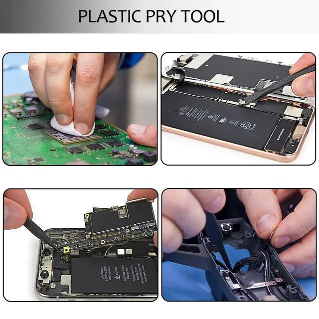 Alt view image 4 of 7 - Ewparts Spudger Tool Kit Plastic Pry Tool for Electronics Repair with Metal Spudger Plastic Spudger Tweezers Opening Tool iPhone Repair Tool Kit for Phone,iPad,Computer,MacBook,Laptop Repair Kit