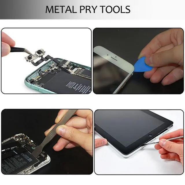Alt view image 5 of 7 - Ewparts Spudger Tool Kit Plastic Pry Tool for Electronics Repair with Metal Spudger Plastic Spudger Tweezers Opening Tool iPhone Repair Tool Kit for Phone,iPad,Computer,MacBook,Laptop Repair Kit