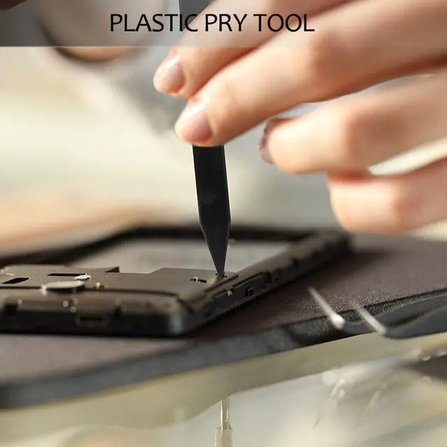 Alt view image 6 of 7 - Ewparts Spudger Tool Kit Plastic Pry Tool for Electronics Repair with Metal Spudger Plastic Spudger Tweezers Opening Tool iPhone Repair Tool Kit for Phone,iPad,Computer,MacBook,Laptop Repair Kit