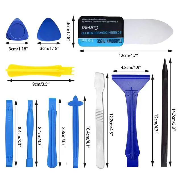 Alt view image 6 of 7 - Haojiaho Spudger Pry Tool Kit 14 Piece Opening Tool, Plastic & Metal Spudger Tool Kit, Ultra-Thin Prying & Open Tool for Phone, Laptop, Pad, Cell Phone, Tablet, Computer, Electronics Repair