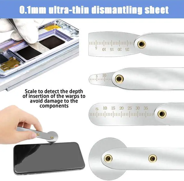 Alt view image 3 of 7 - Generic Brand 11-Piece Electronics Repair Tool Kit Ultra-Thin Pry Tools with Rovan Steel Blades, Non-Slip Handles, Suction Cup, and Tweezers for Smartphone, Laptop, and Tablet Maintenance