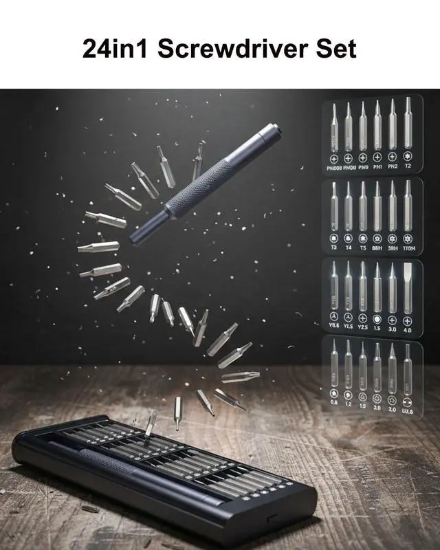 Alt view image 2 of 6 - TOOWitt 24-in-1 Precision Screwdriver Set, Upgraded S2 Steel Magnetic Mini Repair Tool Kit for Electronics, iPhone, Laptop, Computer, Watch, Eyeglasses, and Camera