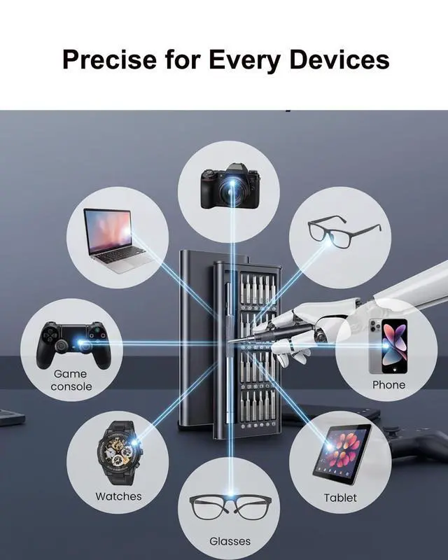 Alt view image 6 of 6 - TOOWitt 24-in-1 Precision Screwdriver Set, Upgraded S2 Steel Magnetic Mini Repair Tool Kit for Electronics, iPhone, Laptop, Computer, Watch, Eyeglasses, and Camera