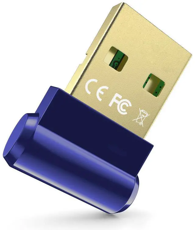 Main image of Bluetooth Adapter for Desktop PC, Plug & Play 5.3 USB Mini EDR Dongle Receiver & Transmitter for Laptop Computer Compatible with Headphones Keyboard Mouse Only Windows 11/10/8.1 (Blue)