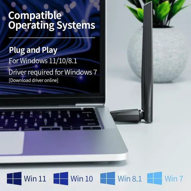 Alt view image 6 of 7 - Gallasys Bluetooth 6.0 Adapter for PC, Long Range 5dBi 150M USB Bluetooth Dongle Receiver, Plug and Play, for Headphones, Keyboard, Mouse, Game Controller, Speaker, Laptop/Desktop Windows 11/10/8.1/7