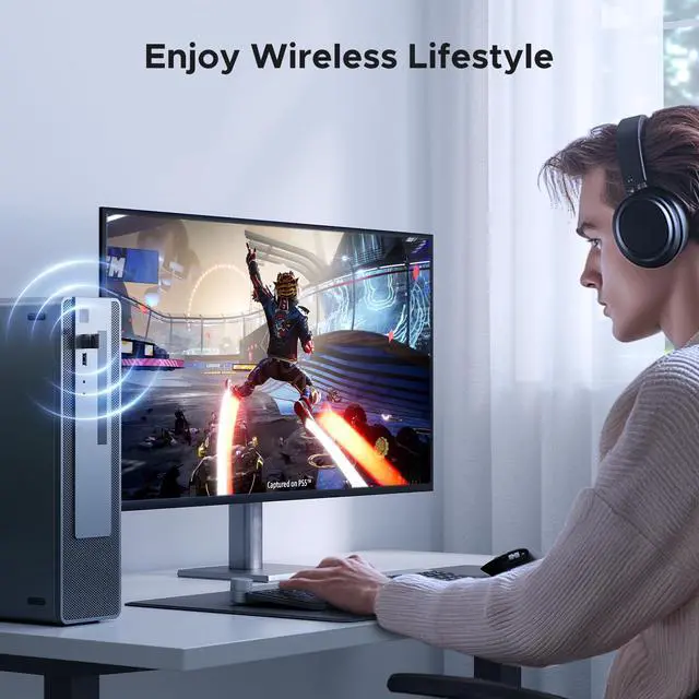 Alt view image 6 of 7 - UGREEN USB Bluetooth Adapter for PC Bluetooth 5.4 Dongle Receiver EDR & BLE, Plug & Play Supports Windows 11/10/8.1, for Desktop, Laptop, Headphone,Keyboard,Mouse, Speakers,Printer