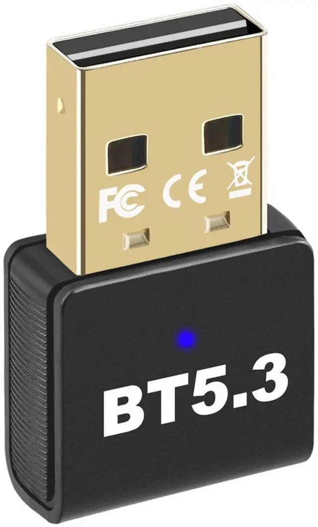 Main image of Latest Bluetooth 5.3 USB Adapter for PC Desktop, Wireless Transmitter Dongle for Windows 11/10/8.1/7 Computer Laptop, Plug & Play, Pair w/Bluetooth Headset Speaker Keyboard Mouse Printers