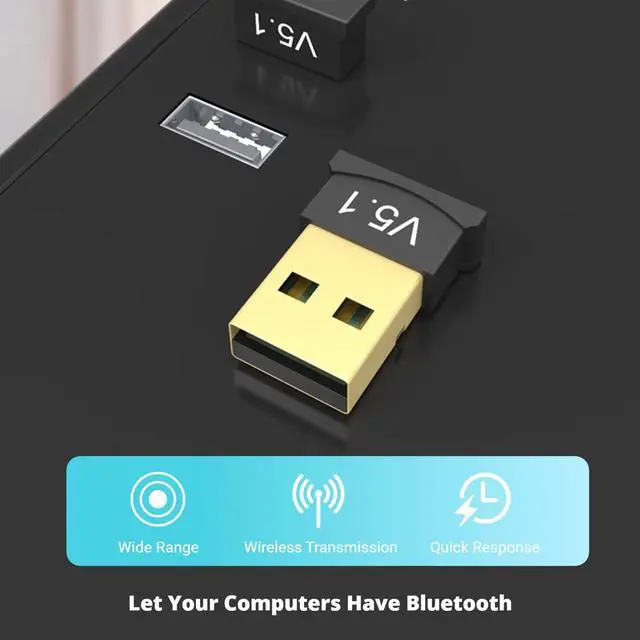 Alt view image 2 of 7 - USB Bluetooth Adapter, Driver Long Range Bluetooth 5.1 Dongle Receiver for PC, Backward Compatible with Bluetooth 2.1/3.x/4.x?Plug and Play for 7, 8.1, 10, 11