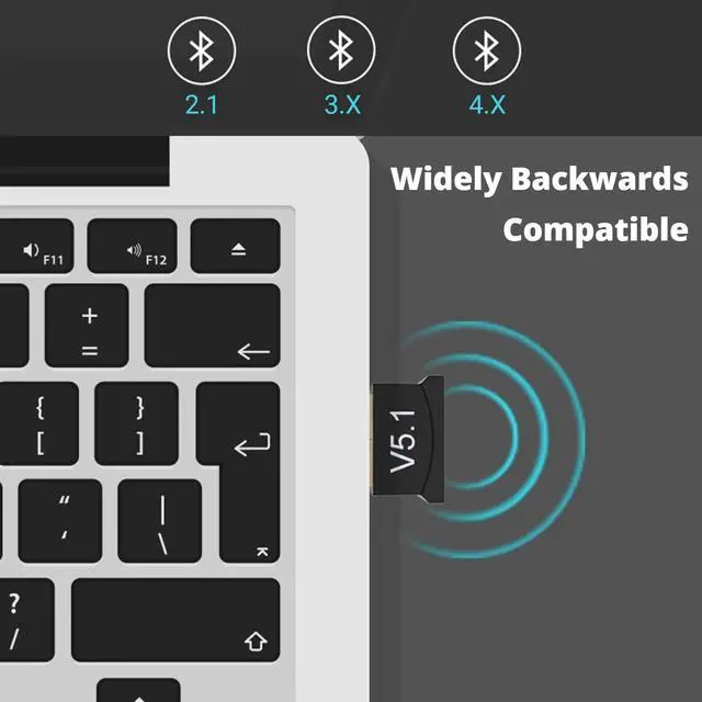 Alt view image 5 of 7 - USB Bluetooth Adapter, Driver Long Range Bluetooth 5.1 Dongle Receiver for PC, Backward Compatible with Bluetooth 2.1/3.x/4.x?Plug and Play for 7, 8.1, 10, 11