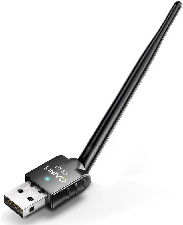 Main image of Kinivo USB Bluetooth Adapter for PC (BT 5.3, Long Range Wireless Receiver, USB Dongle for Windows 11/10/8.1) - Compatible with Laptops, Headsets, Speaker, Mouse, Keyboard, Printers