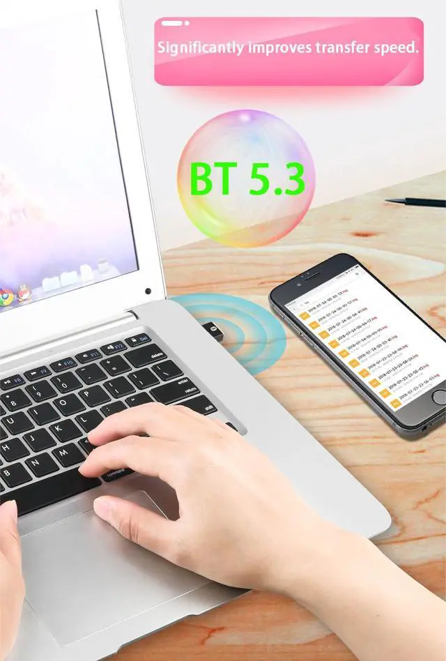 Alt view image 5 of 7 - GAROGYI USB Bluetooth 5.3 Adapter for PC Supports Windows 11/10/8.1/7,Plug &Play For Win11/10, Mini 5.3+EDR Bluetooth Dongle Receiver&Transmitter for PC,Laptop,Keyboard,Mouse,Headsets,Speakers (Black)