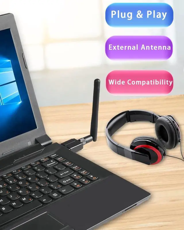 Alt view image 4 of 7 - GAROGYI Super Long Range Bluetooth 5.3 Pro USB Adapter for PC Supports Windows 11/10 Plug and Play,5.3+EDR Bluetooth Wireless for Desktop,Laptop,Printer,Keyboard,Mouse,Headsets,Speakers(BT 5.3 Class1)