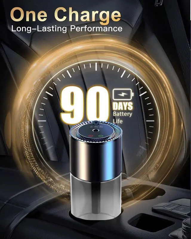 Alt view image 4 of 7 - All-New, Smart Car Air Freshener Diffuser 160ml Large Capacity for 6 Months, Real-Time Monitoring, 90-Day Battery Life, 3 Modes, 7-Color with Starry Ceiling, for Car, Bedroom and Office.(FOREST)