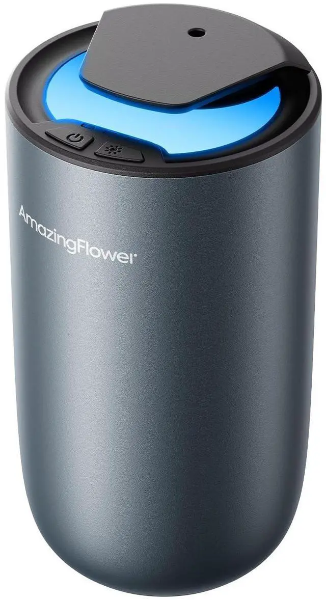 Main image of Waterless Diffuser for Essential Oil, Smart Car Air Freshener Diffuser with 3 Mist Grades & 3 LED Light Colors, Auto On/Off, Rechargeable Scent Air Machine