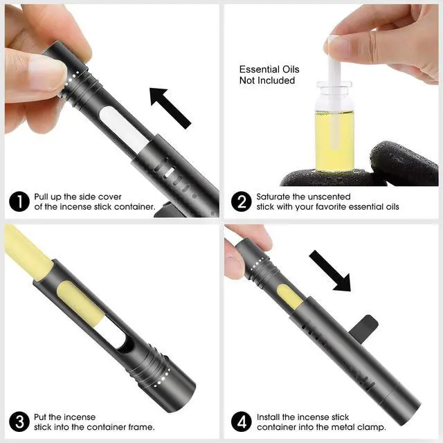 Alt view image 3 of 7 - EORRZZY 2 Packs Custom Car Air Freshener Diffuser Vent Clips with 12 Refill Sticks for Cars, Office, Kitchen, Bathroom, Pet Basic Refillable Kit Essential Oil Diffusers Car Accessories for Women Men