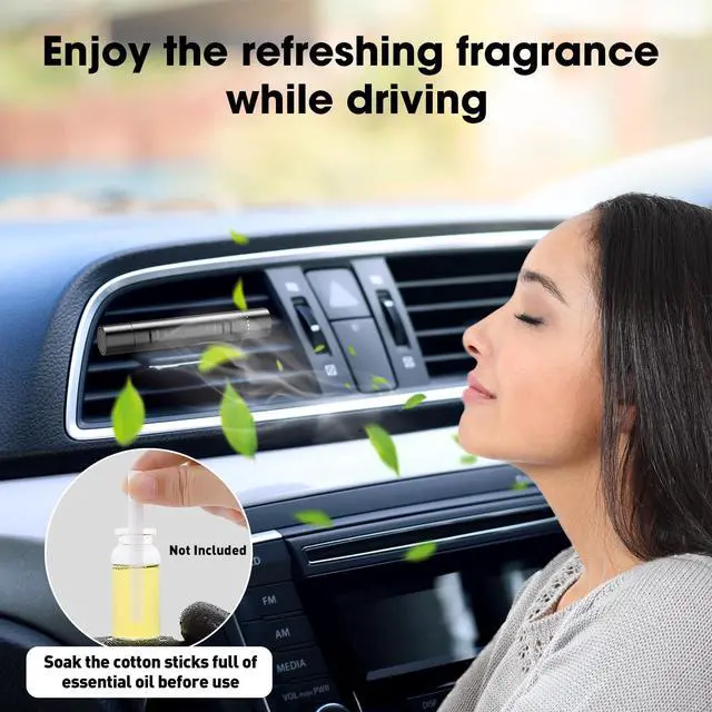 Alt view image 6 of 7 - EORRZZY 2 Packs Custom Car Air Freshener Diffuser Vent Clips with 12 Refill Sticks for Cars, Office, Kitchen, Bathroom, Pet Basic Refillable Kit Essential Oil Diffusers Car Accessories for Women Men