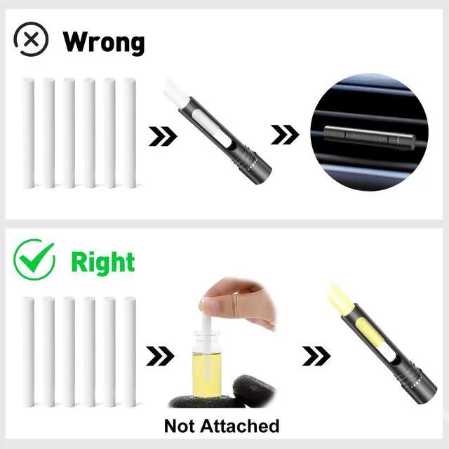 Alt view image 7 of 7 - EORRZZY 2 Packs Custom Car Air Freshener Diffuser Vent Clips with 12 Refill Sticks for Cars, Office, Kitchen, Bathroom, Pet Basic Refillable Kit Essential Oil Diffusers Car Accessories for Women Men