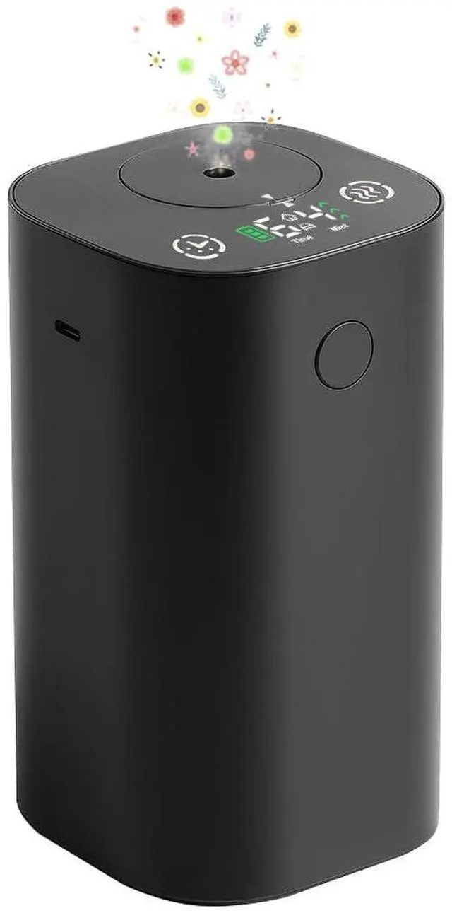 Main image of Waterless Diffuser for Essential Oil Rechargeable Scent Diffuser Machine, 0.7 Fl.Oz. 20mL Capacity, 4 Countdown Timers & 4 Mist Levels for Home, Room, Car, Office, Christmas Decorations Indoor, Black