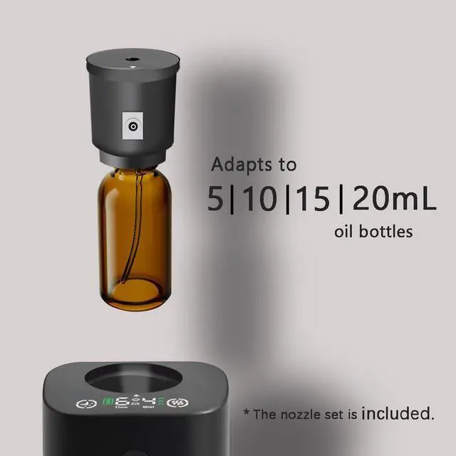 Alt view image 5 of 7 - Waterless Diffuser for Essential Oil Rechargeable Scent Diffuser Machine, 0.7 Fl.Oz. 20mL Capacity, 4 Countdown Timers & 4 Mist Levels for Home, Room, Car, Office, Christmas Decorations Indoor, Black