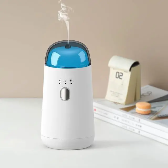 Main image of Waterless Diffuser for Essential Oil, Battery Operated Nebulizer, Portable Mini Scent Air Machine, Rechargeable Aromatherapy diffusers with 7color LED Light for Car, Home, Room, Office White