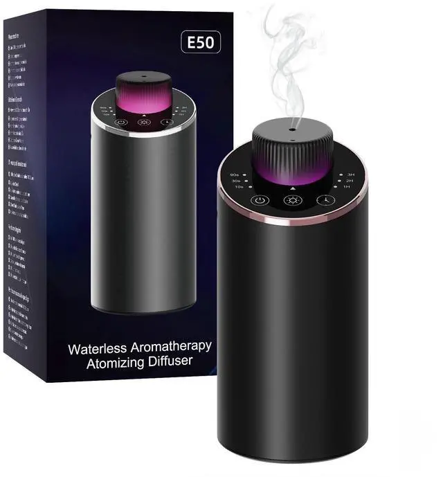 Main image of Waterless Essential Oil Diffuser Aromatherapy Scent Diffusers for Home Large Room, Bedroom, Car, Office, Desk, Battery Operated Mini Portable Air Freshener, 3 Countdown Timers & 3 Mist Levels