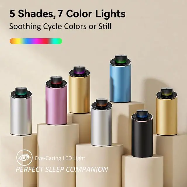 Alt view image 6 of 7 - Waterless Essential Oil Diffuser Aromatherapy Scent Diffusers for Home Large Room, Bedroom, Car, Office, Desk, Battery Operated Mini Portable Air Freshener, 3 Countdown Timers & 3 Mist Levels