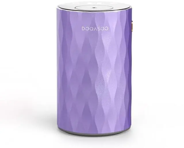 Main image of DOQASOO Waterless Essential Oil Diffuser - Aluminum Metal Texture, 96H Quiet Battery Nebulizer, Portable Scent Aromatherapy Diffuser with Timer & 4 Mist Levels, 20mL, Type-C for Home/Room/Car/Office