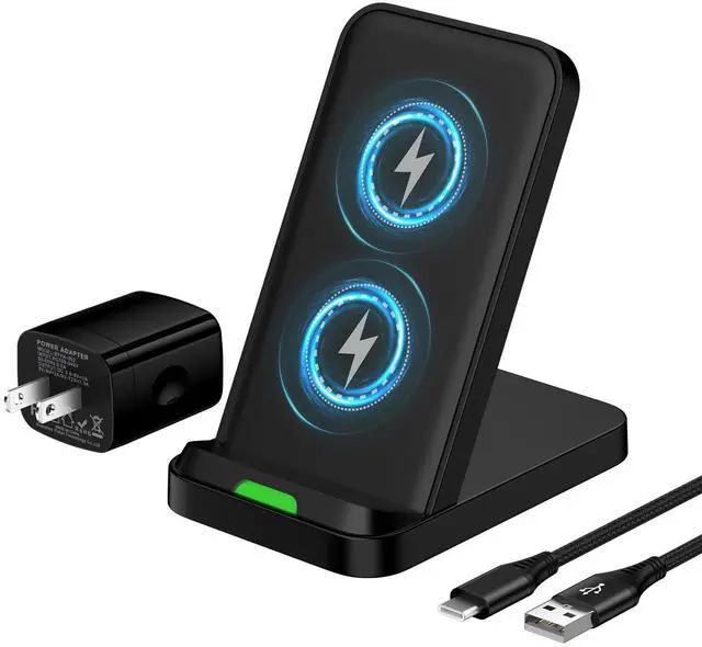 Main image of Wireless Charger Fast Charging Stand for Samsung Galaxy S26Ultra/S25/S24 Plus/S23+/S22/S21/S20/S10, Wireless Phone Charger Android Desk Charging Station for Google Pixel 10 Pro XL with 18W Adapter