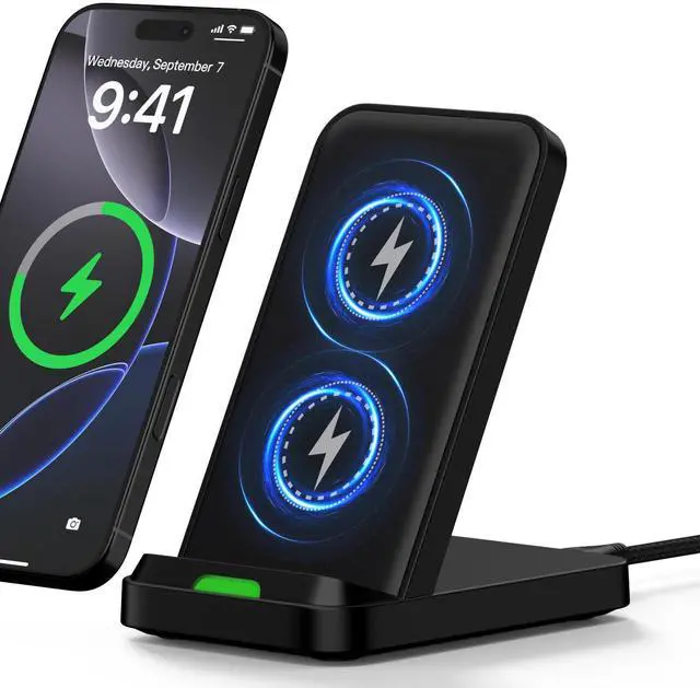 Main image of Wireless Charger Fast Charging Stand Desk Phone Station for Android Samsung Galaxy S26 Ultra/S25/S24/S23/S22/S21,15W Fast Wireless Charger Pad for Motorola Edge 2025/G Stylus 5G/G Power 2025
