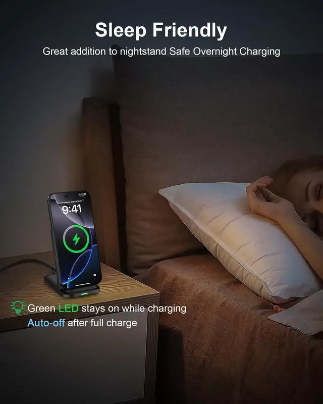 Alt view image 6 of 7 - Fast Samsung Wireless Charging Stand, 15W Cordless Phone Charger Stand, Android Wireless Charger Dock Holder Station for Samsung Galaxy S25 Edge S24 Ultra S23 FE S22 S21 Z Fold7 Flip7 Note20 S9 S8