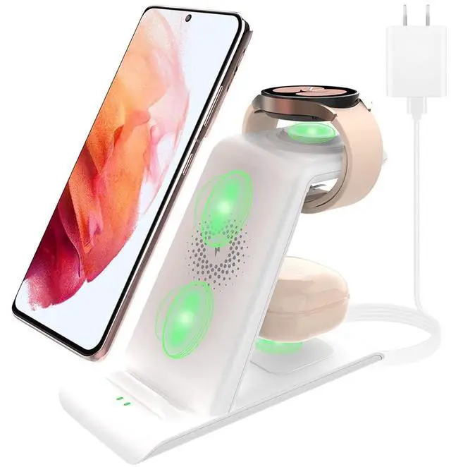 Main image of Wireless Charging Station for Samsung Wireless Charger Galaxy S26 Ultra/S25/S24/S23/S22/Note20 Z Fold Flip7 Galaxy Watch 8/7/6/5/4/3 Active 2/1 Stand Galaxy Buds4/4 Pro/3/2 Pro/Live Multiple Devices