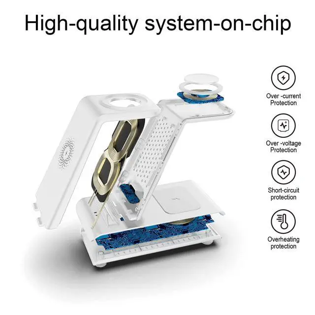 Alt view image 7 of 7 - Wireless Charging Station for Samsung Wireless Charger Galaxy S26 Ultra/S25/S24/S23/S22/Note20 Z Fold Flip7 Galaxy Watch 8/7/6/5/4/3 Active 2/1 Stand Galaxy Buds4/4 Pro/3/2 Pro/Live Multiple Devices