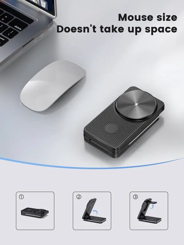 Alt view image 5 of 7 - 3 in 1 Magnetic Wireless Charger for Samsung, Foldable Android Charging Station for Samsung Galaxy S26 Ultra/S25/Z Fold7/Flip7, Watch Charger for Galaxy Watch Ultra/8/7/Buds4 Pro (for Travel)